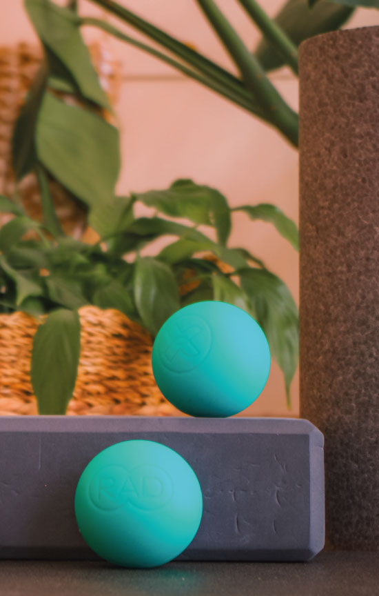 Palline e blocchetti per pratica yoga